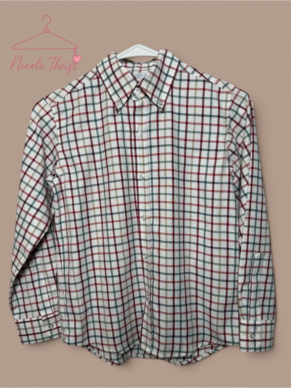 Mary and Grace Boys Plaid Long Sleeve Button Down Shirt Size 10
